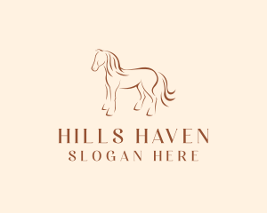 Brown Horse Silhouette logo design