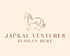 Brown Horse Silhouette logo design