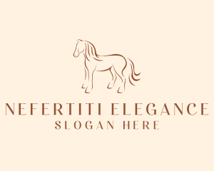 Brown Horse Silhouette logo design