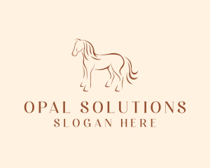 Brown Horse Silhouette logo design