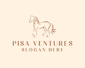 Brown Horse Silhouette logo design