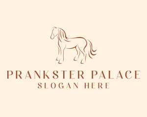 Brown Horse Silhouette logo design