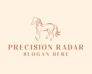 Brown Horse Silhouette logo design