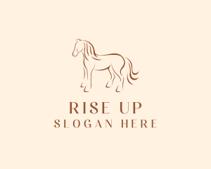 Brown Horse Silhouette logo design