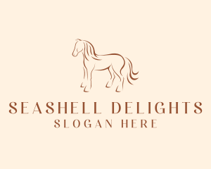 Brown Horse Silhouette logo design