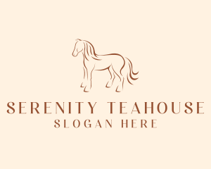 Brown Horse Silhouette logo design