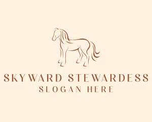 Brown Horse Silhouette logo design