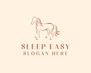 Brown Horse Silhouette logo design