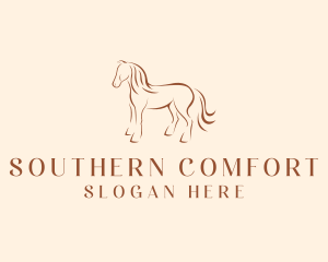 Brown Horse Silhouette logo design