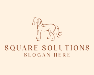 Brown Horse Silhouette logo design