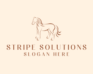 Brown Horse Silhouette logo design