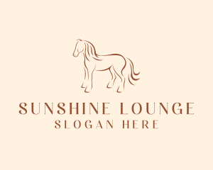 Brown Horse Silhouette logo design