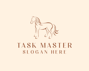 Brown Horse Silhouette logo design