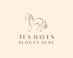 Brown Horse Silhouette logo design