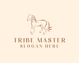 Brown Horse Silhouette logo design