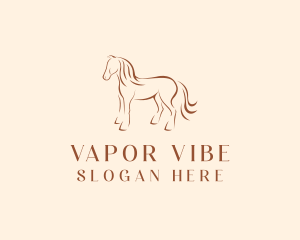 Brown Horse Silhouette logo design