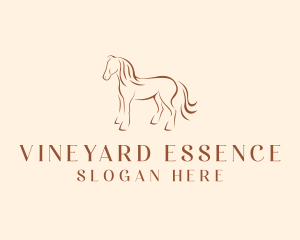 Brown Horse Silhouette logo design