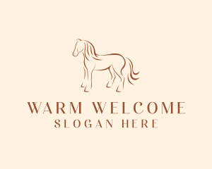 Brown Horse Silhouette logo design