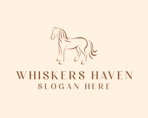 Brown Horse Silhouette logo design