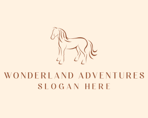 Brown Horse Silhouette logo design