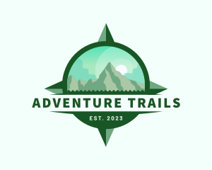 Compass Mountaineer Adventure logo design