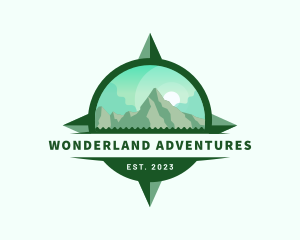 Compass Mountaineer Adventure logo design