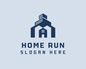 Blue Home Buildings logo design