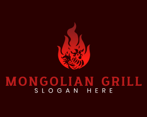 Chicken Fire Grill logo design