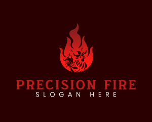 Chicken Fire Grill logo design