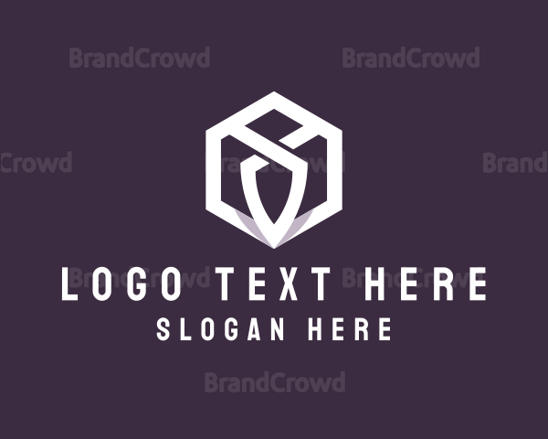 Hexagon Shield Crest Logo