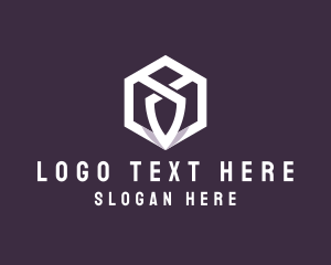 Hexagon Shield Crest Logo