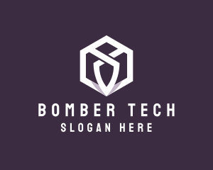 Hexagon Tech Crest logo design