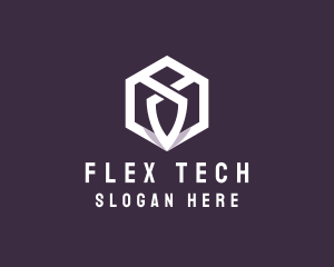 Hexagon Tech Crest logo design