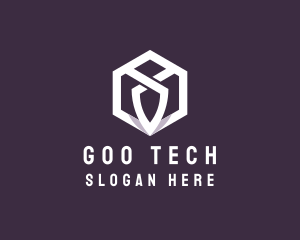 Hexagon Tech Crest logo design