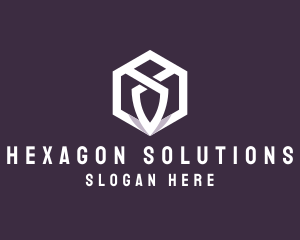 Hexagon Tech Crest logo design