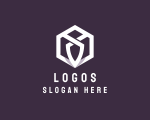 Organization - Hexagon Shield Crest logo design