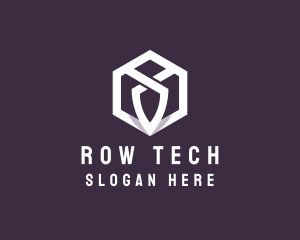 Hexagon Tech Crest logo design