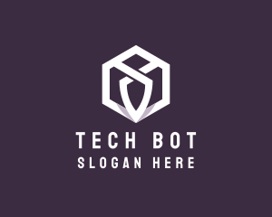 Hexagon Tech Crest logo design