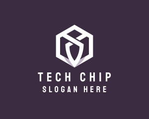 Hexagon Tech Crest logo design