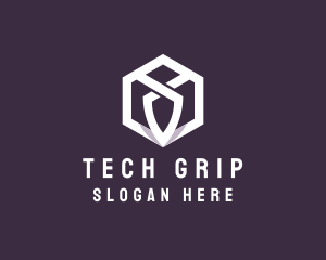 Hexagon Tech Crest logo design