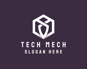 Hexagon Tech Crest logo design