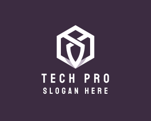 Tech - Hexagon Tech Crest logo design