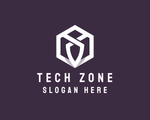 Hexagon Tech Crest logo design