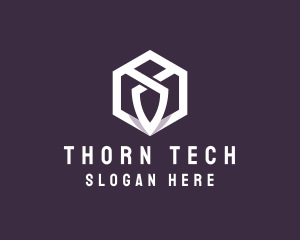 Hexagon Tech Crest logo design