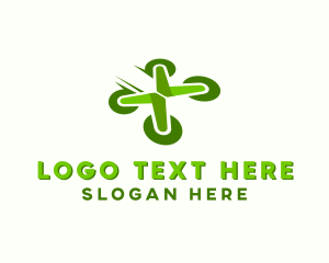 Quadcopter - Quadcopter Drone Tech logo design