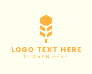 Polygon - Agricultural Wheat Grain logo design