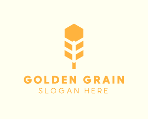 Wheat - Agricultural Wheat Grain logo design