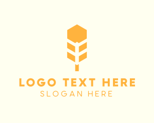 Wheat - Agricultural Wheat Grain logo design