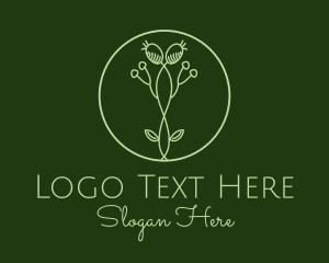 Flower Bud - Flower Bud Plant logo design