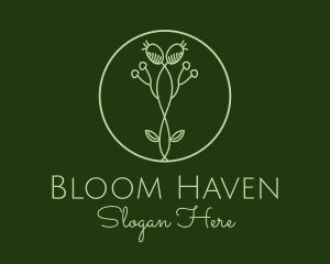 Floriculture - Flower Bud Plant logo design